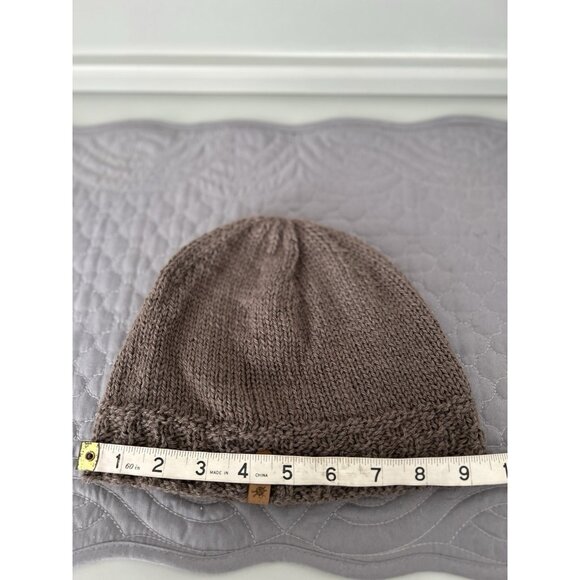 Love Nana Hand Knit 100% Alpaca Beanie Hat Mocha Brown OS - Picture 9 of 12